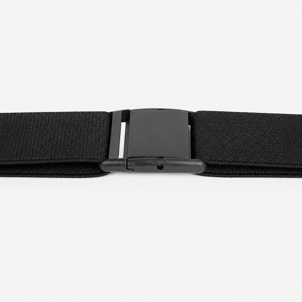 Ceinture Élastique En Tricot Noir Fermeture Univers Ceinture