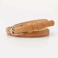 Ceintures Alliage Fine 1 5 Cm En Similicuir Beige Femme Univers Ceinture