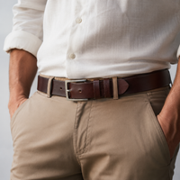 Ceintures Cuir Véritable Marron Portée Homme Univers Ceinture