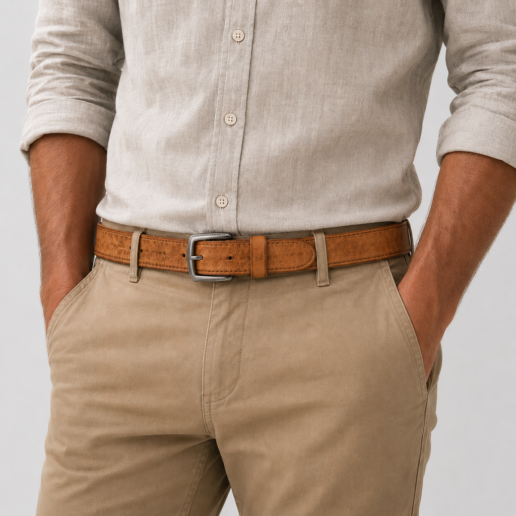Ceintures Acier Cuir De Vachette Véritable Boucle portée Homme Univers Ceinture