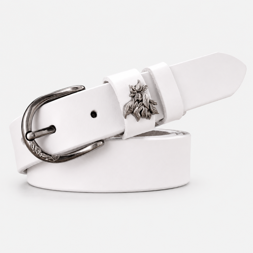 Ceintures Alliage Métallique En Cuir Blanc Femme Univers Ceinture