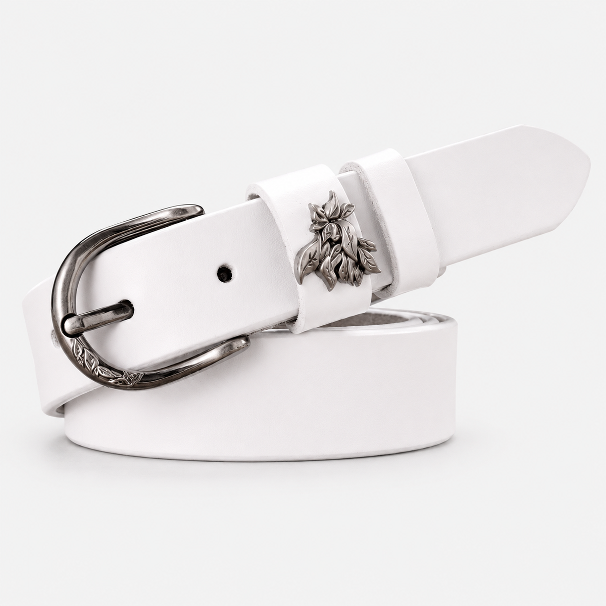 Ceintures Alliage Métallique En Cuir Blanc Femme Univers Ceinture