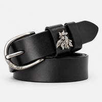 Ceintures Alliage Métallique En Cuir Noir Femme Univers Ceinture