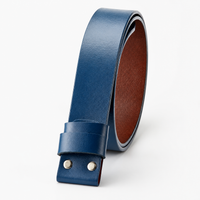 Ceintures Croûte De Cuir Sans Boucle De Vachette Bleu profond Univers Ceinture