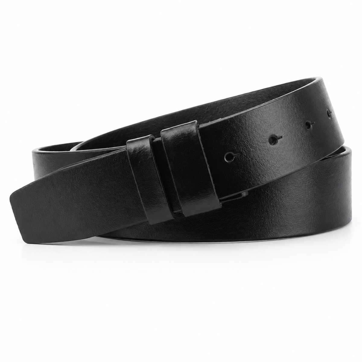 Ceintures Croûte De Cuir Sans Boucle De Vachette Noir 2 Univers Ceinture