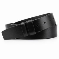 Ceintures Croûte De Cuir Sans Boucle De Vachette Noir 2 Univers Ceinture