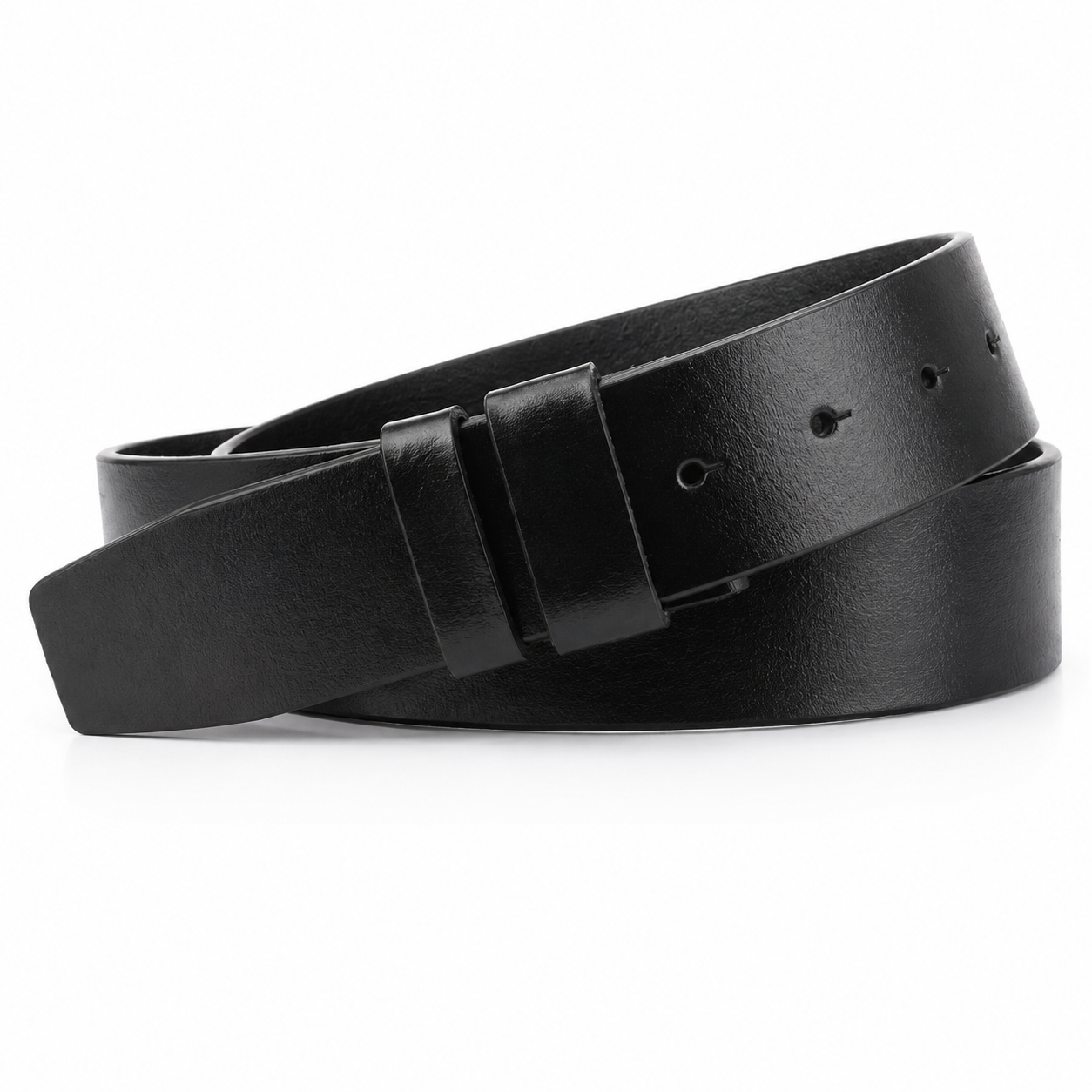 Ceintures Croûte De Cuir Sans Boucle De Vachette Noir 2 Univers Ceinture