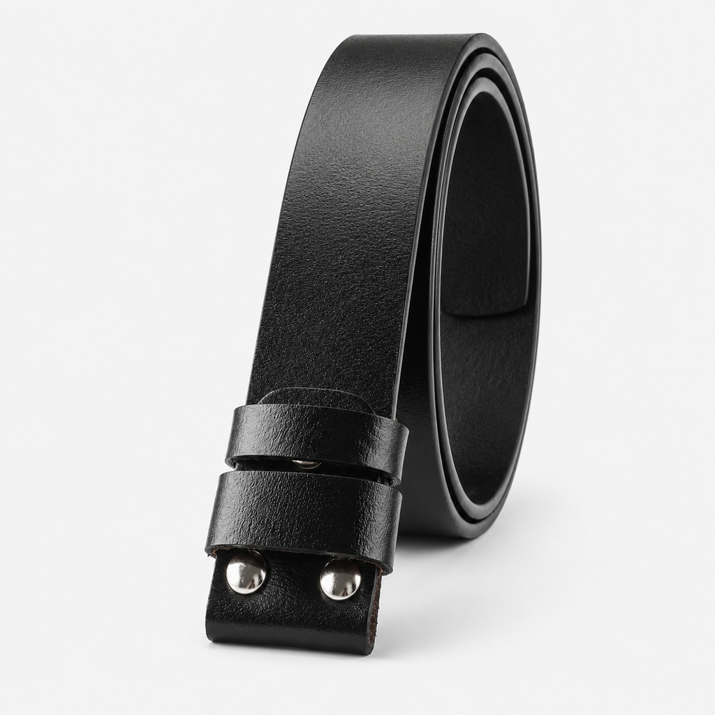 Ceintures Croûte De Cuir Sans Boucle De Vachette Noir Univers Ceinture