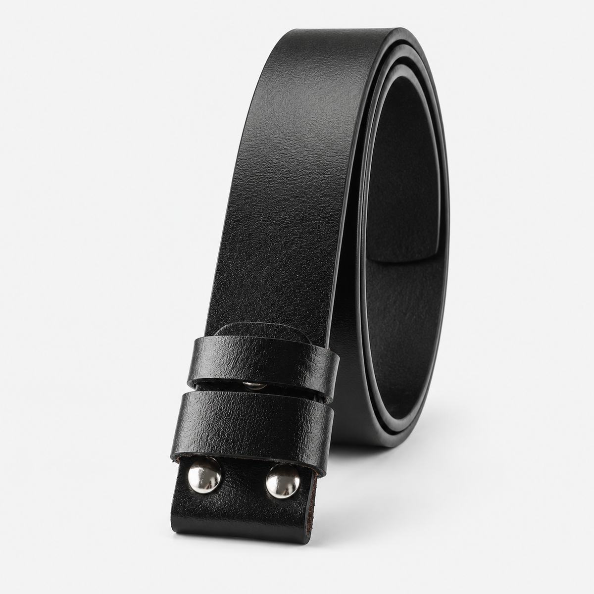 Ceintures Croûte De Cuir Sans Boucle De Vachette Noir Univers Ceinture