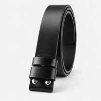 Ceintures Croûte De Cuir Sans Boucle De Vachette Noir Univers Ceinture
