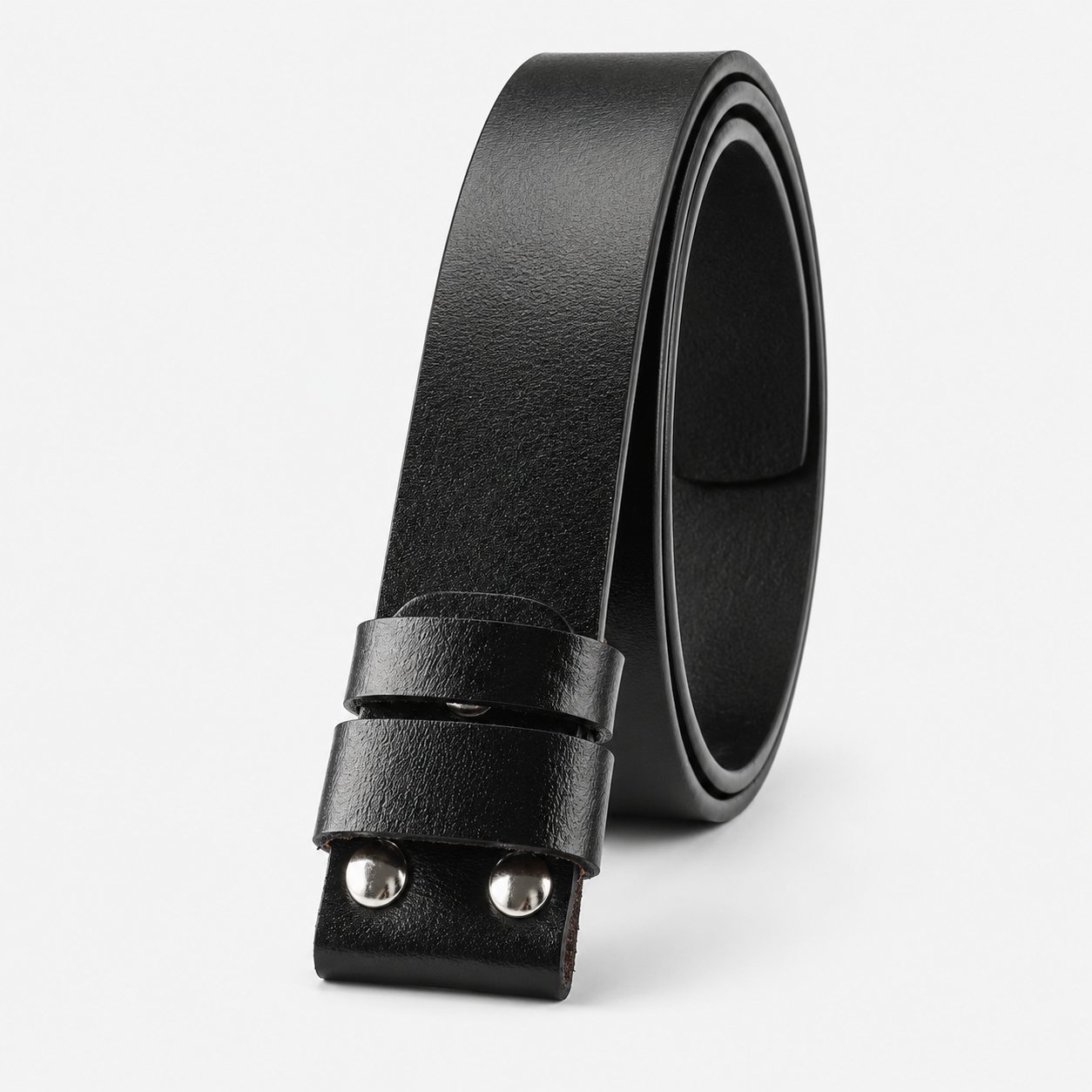 Ceintures Croûte De Cuir Sans Boucle De Vachette Noir Univers Ceinture