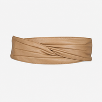 Ceintures Cuir De Mouton Large abricot portée Femme Univers Ceinture