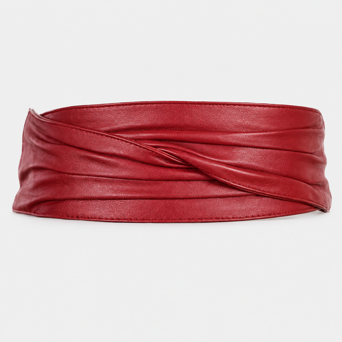 Ceintures Cuir De Mouton Large rouge portée Femme Univers Ceinture