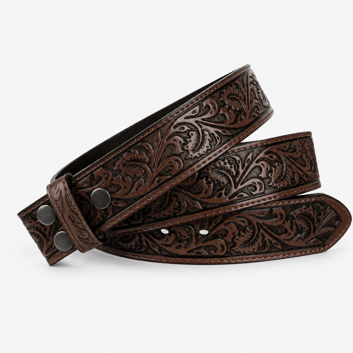 Ceintures Cuir Femme Gaufré Style Western Café Univers Ceinture