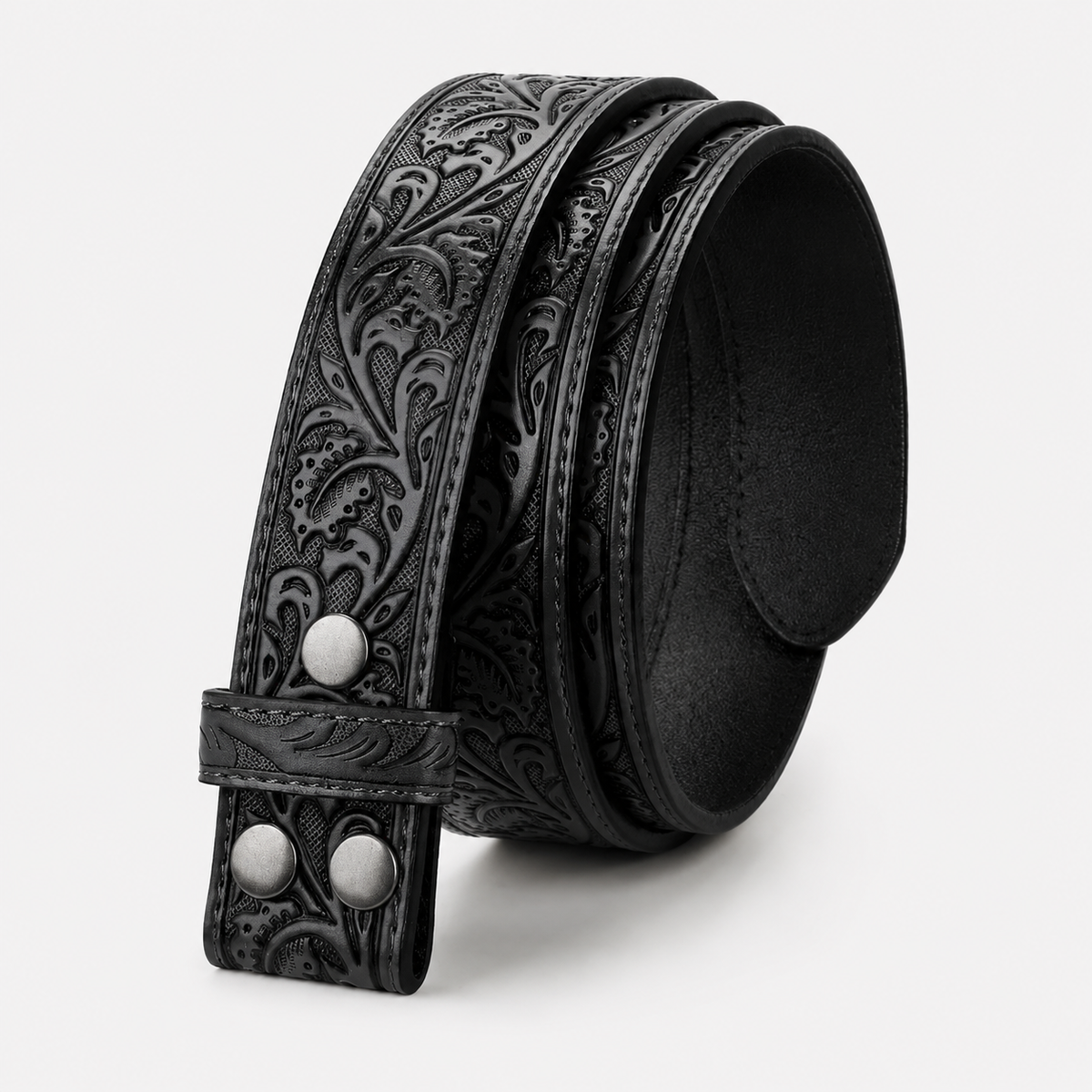 Ceintures Cuir Femme Gaufré Style Western Noire Univers Ceinture