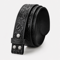 Ceintures Cuir Femme Gaufré Style Western Noire Univers Ceinture