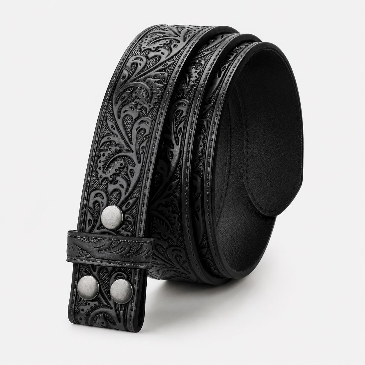 Ceintures Cuir Femme Gaufré Style Western Noire Univers Ceinture