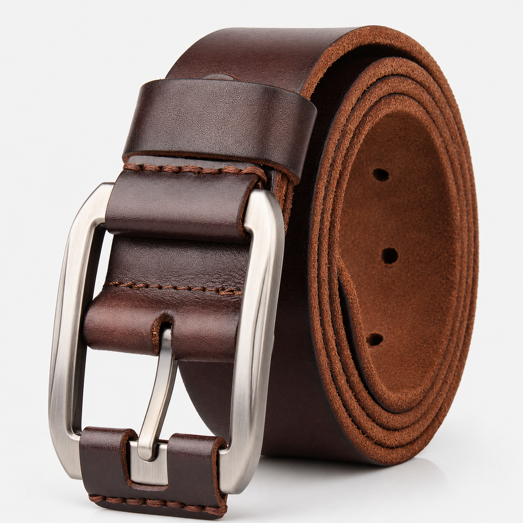 Ceintures Cuir Pleine Fleur De Vachette Marron Homme Univers Ceinture