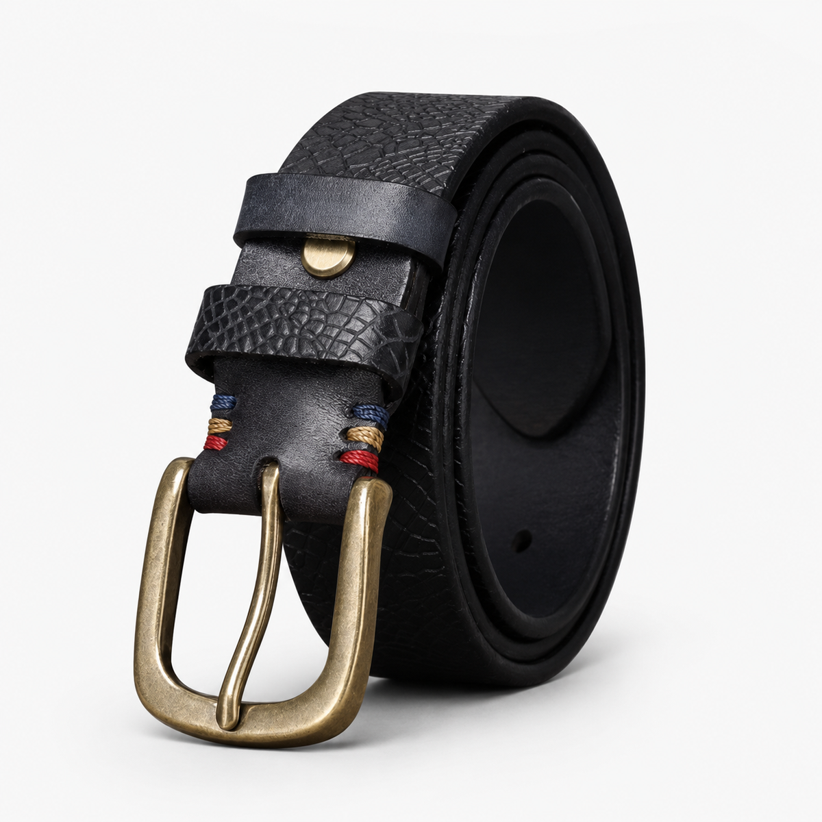 Ceintures Cuivre En Cuir Effet Serpent Boucle Ardillon Noire Univers Ceinture