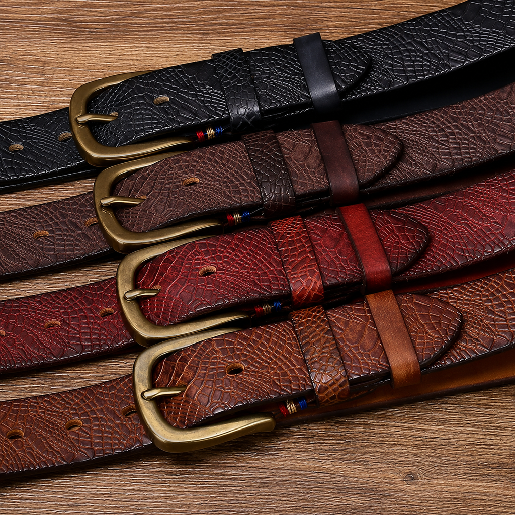Ceintures Cuivre En Cuir Effet Serpent Boucle Ardillon coloris Univers Ceinture