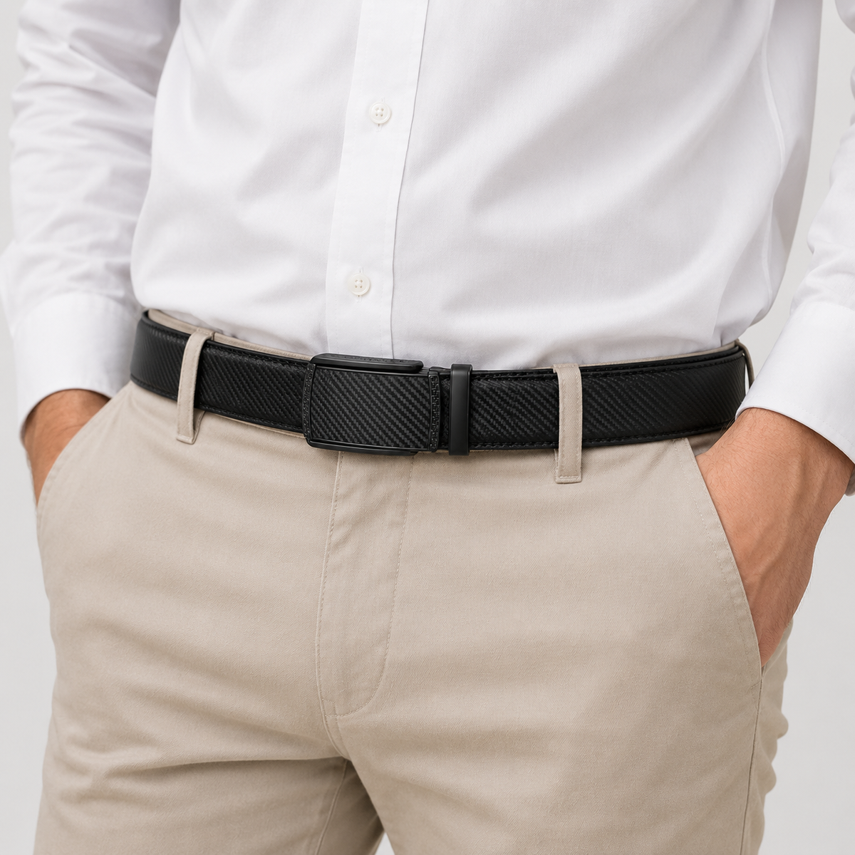 Ceintures Homme Luxe En Cuir Boucle Automatique portée Univers Ceinture