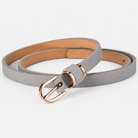 Ceintures Microfibre Fine En Cuir Gris Femme Univers Ceinture