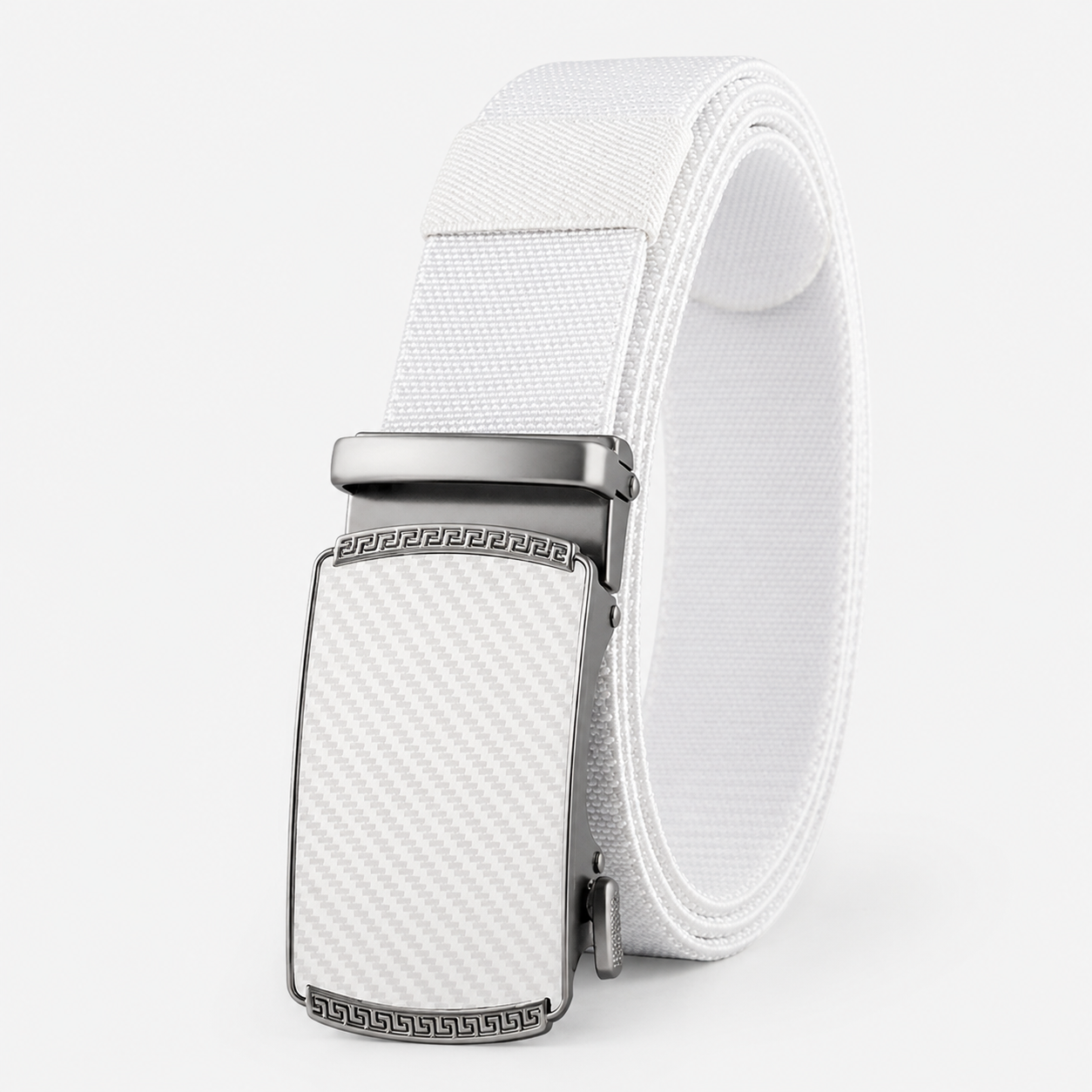 Ceintures Polyamide Élastique Boucle Automatique Blanche Homme Univers Ceinture
