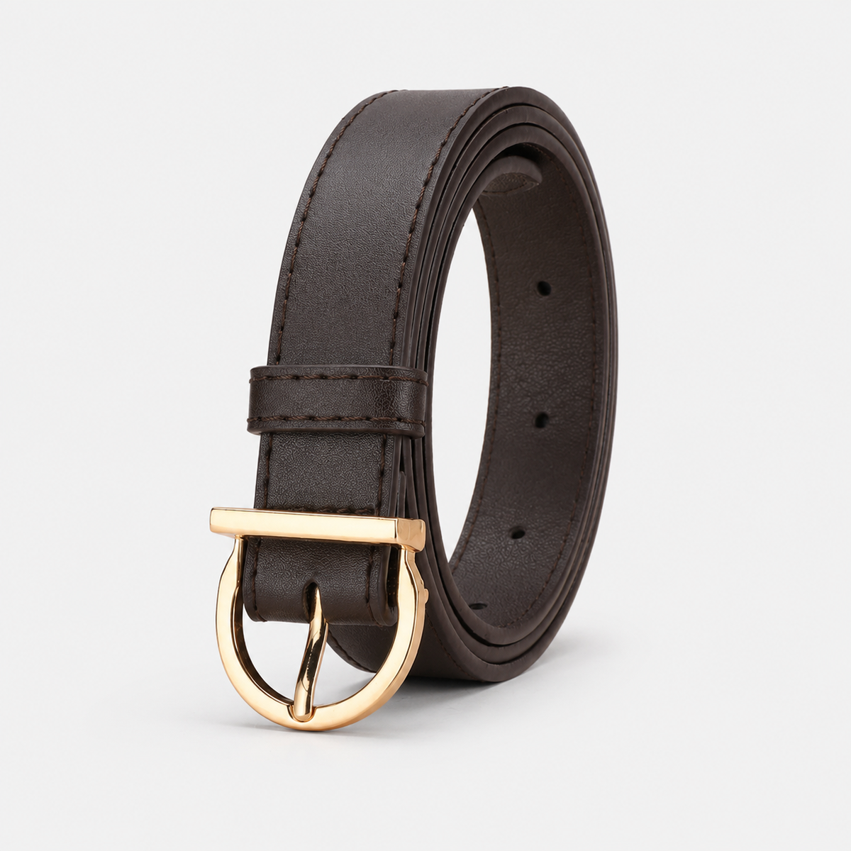 Ceintures Polyuréthane En Similicuir Fine Marron foncé Femme Univers Ceinture