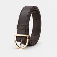 Ceintures Polyuréthane En Similicuir Fine Marron foncé Femme Univers Ceinture