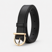 Ceintures Polyuréthane En Similicuir Fine Noire Femme Univers Ceinture