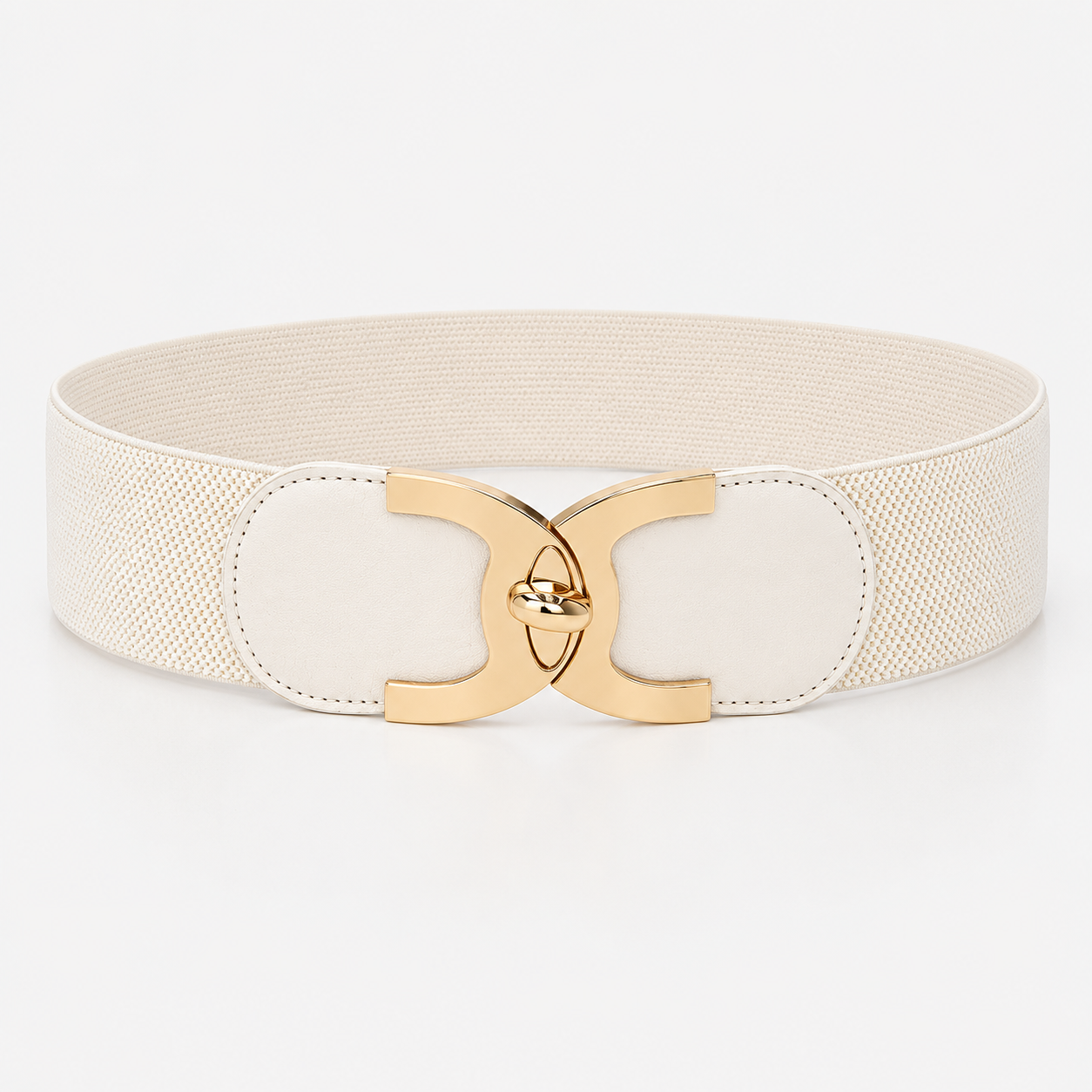 Ceintures Simili-Cuir Élastique Large Blanche Femme Univers Ceinture