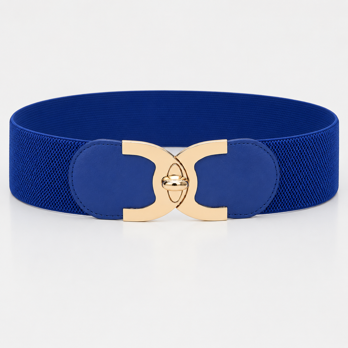 Ceintures Simili-Cuir Élastique Large Bleue Femme Univers Ceinture