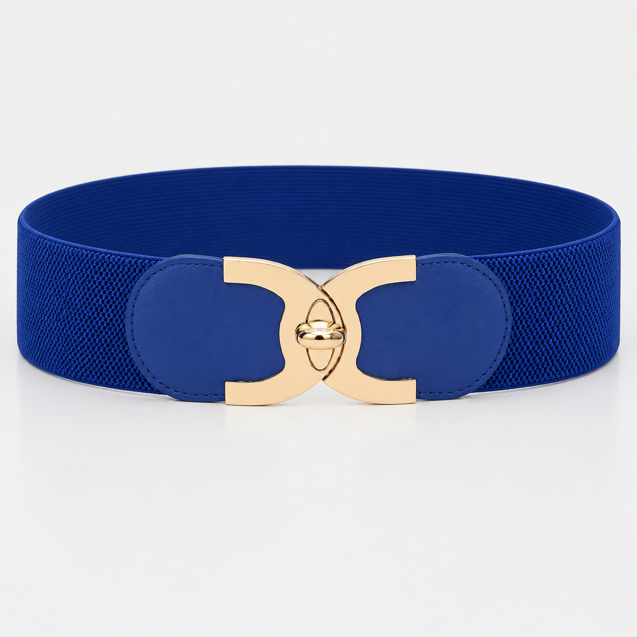 Ceintures Simili-Cuir Élastique Large Bleue Femme Univers Ceinture