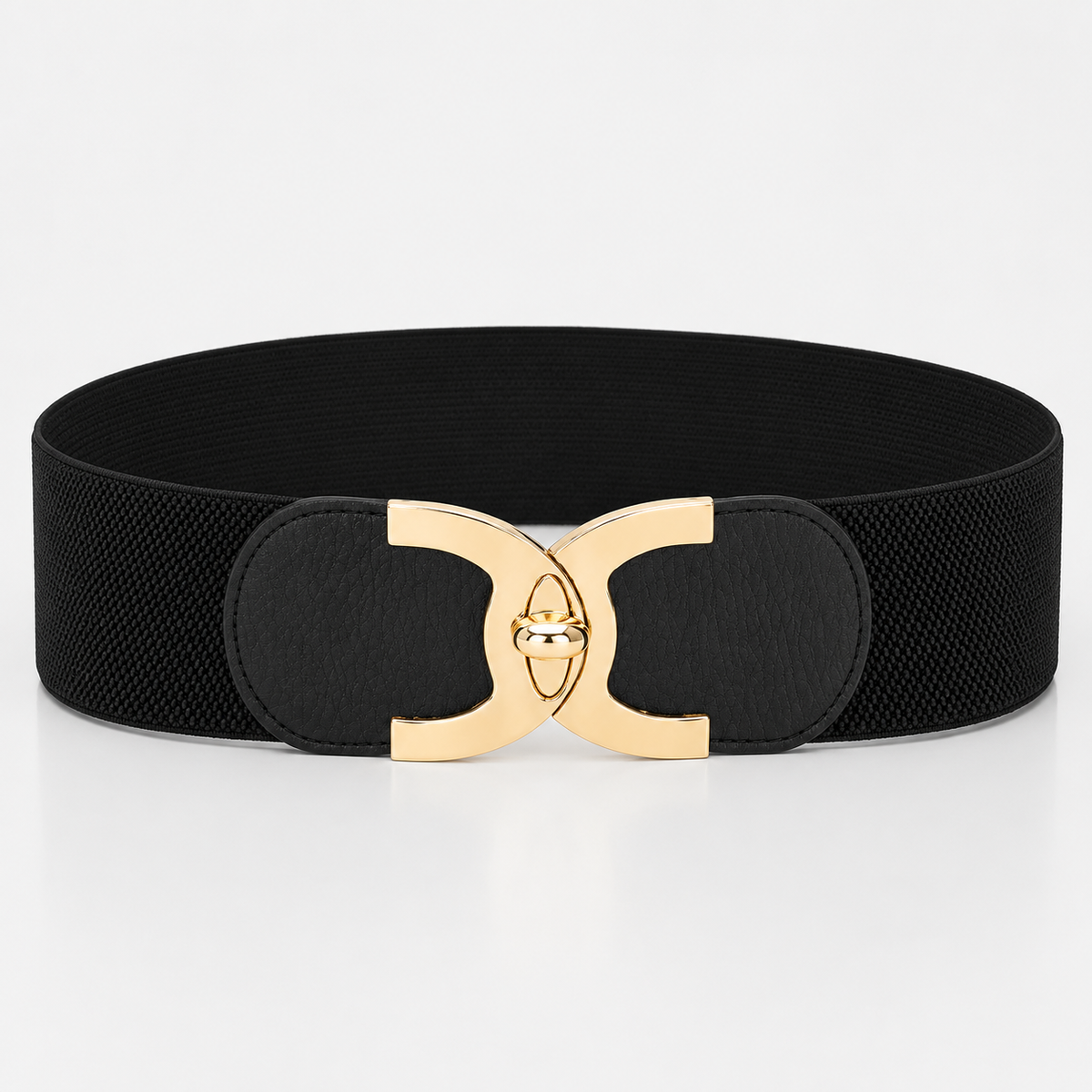 Ceintures Simili-Cuir Élastique Large Noire Femme Univers Ceinture