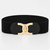 Ceintures Simili-Cuir Élastique Large Noire Femme Univers Ceinture