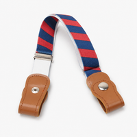 Ceintures Toile Élastique Rayures Bleues/Rouges Sans Boucle Univers Ceinture