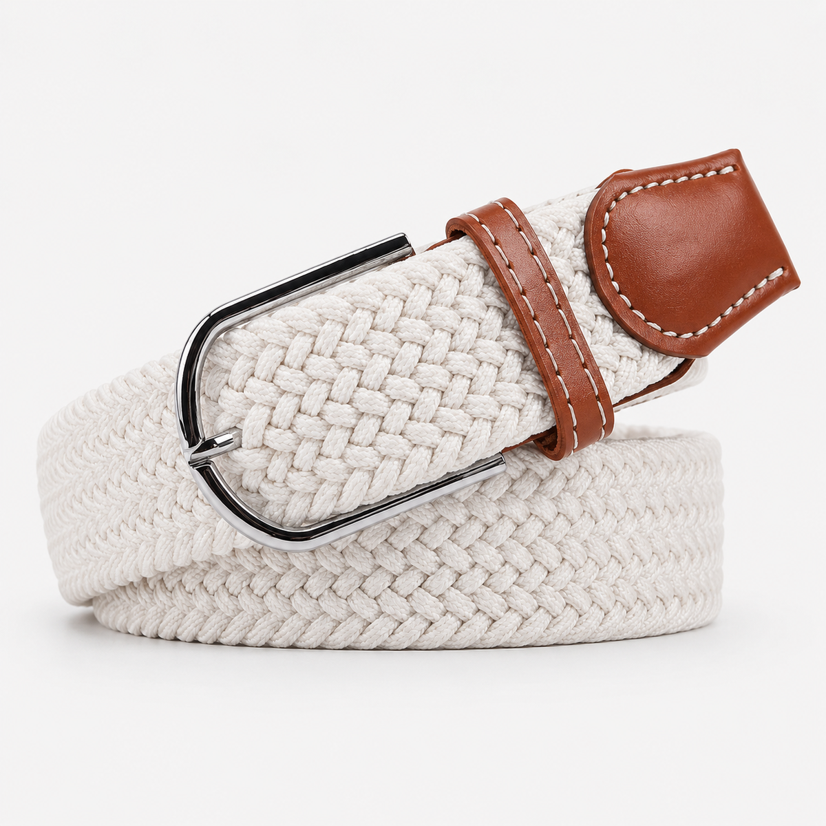 Ceintures Élasthanne Tressée Élastique Blanche Homme Univers Ceinture
