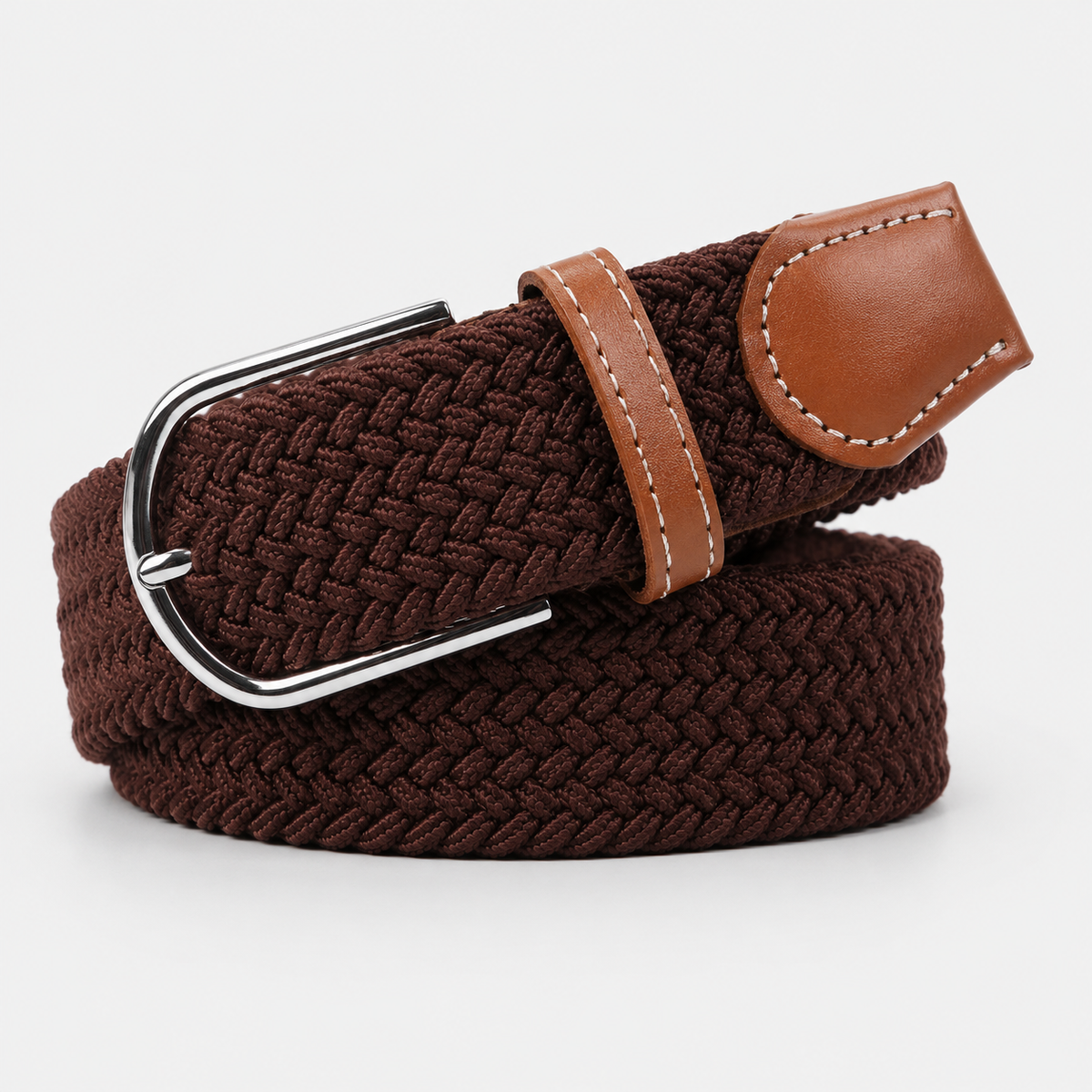 Ceintures Élasthanne Tressée Élastique Marron Homme Univers Ceinture