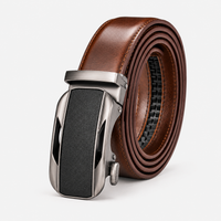 Ceinture À Cliquet En Cuir Véritable Avec Boucle Automatique