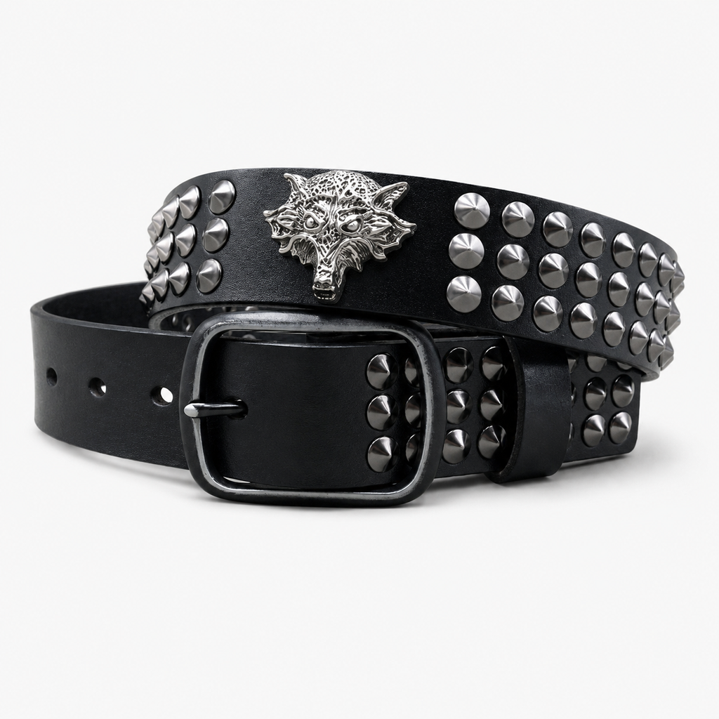 Ceinture Cuir Femme Pour Jean Cloutée Loup Univers Ceinture