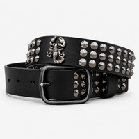 Ceinture Cuir Femme Pour Jean Cloutée Scorpion Univers Ceinture