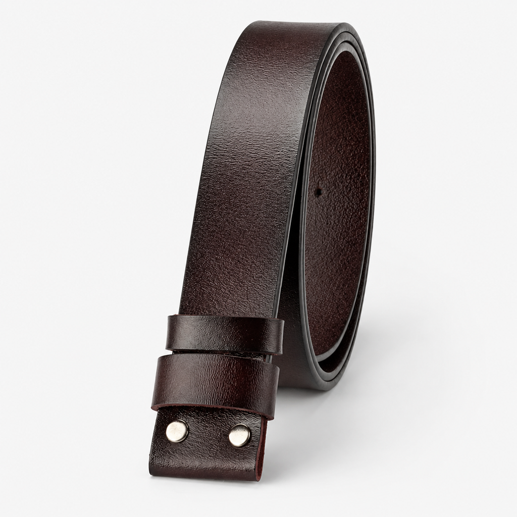 Ceintures Croûte De Cuir Sans Boucle De Vachette Chocolat Univers Ceinture