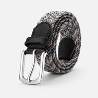 Ceinture Tressée Élastique Grise