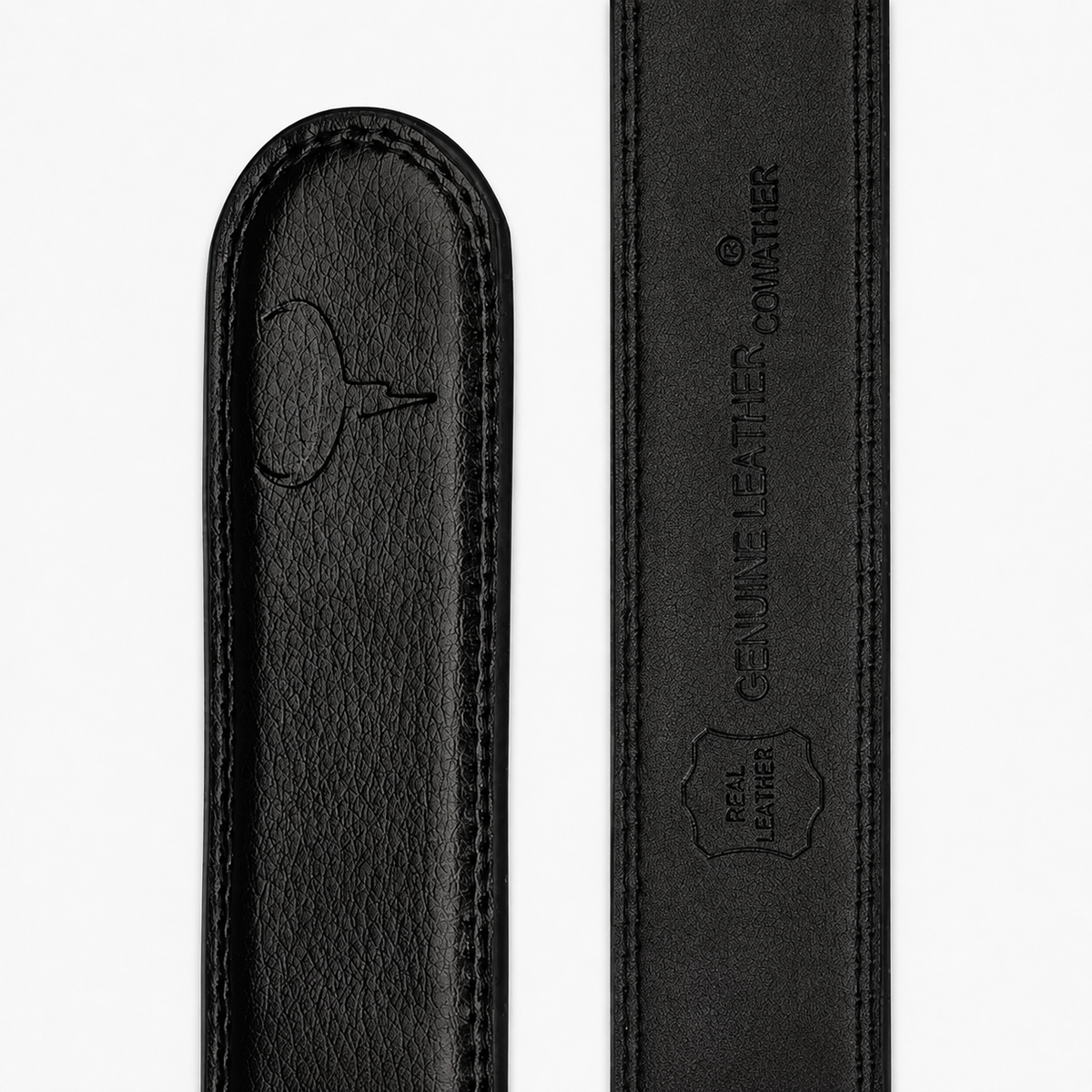Ceinture Noire Classique Pour Homme En Cuir Véritable détails Univers Ceinture