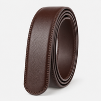 Sangle De Ceinture Sans Boucle En Cuir Marron Univers Ceinture