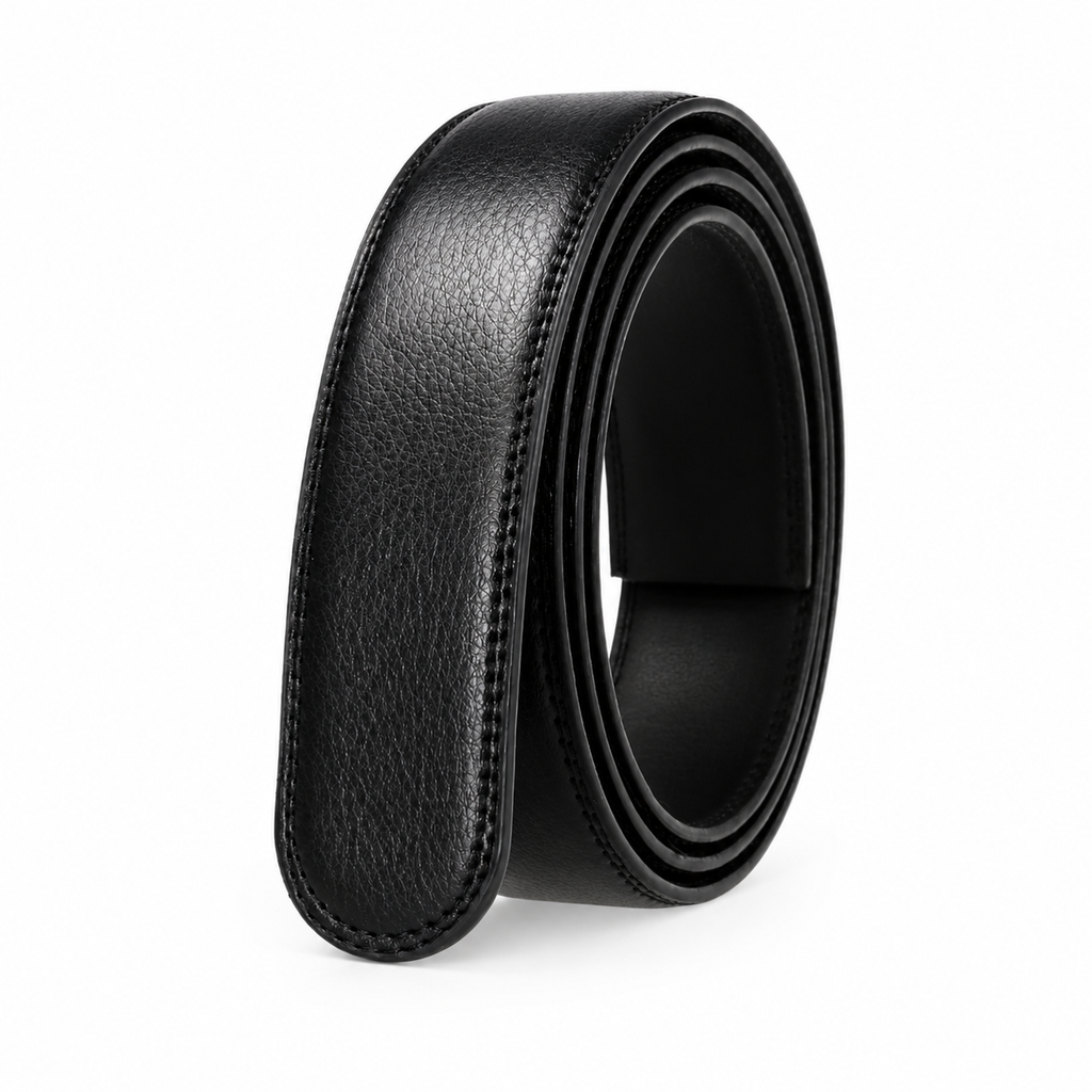 Sangle De Ceinture Sans Boucle En Cuir Noire Univers Ceinture