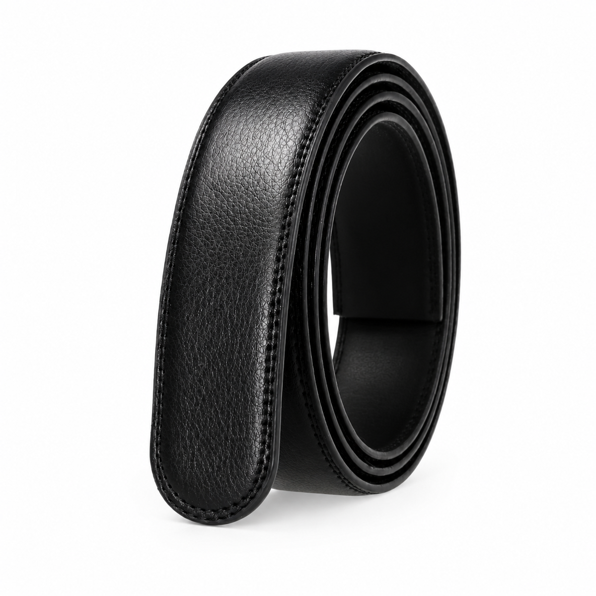 Sangle De Ceinture Sans Boucle En Cuir Noire Univers Ceinture