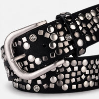 Ceinture À Rivets Géométriques En Similicuir
