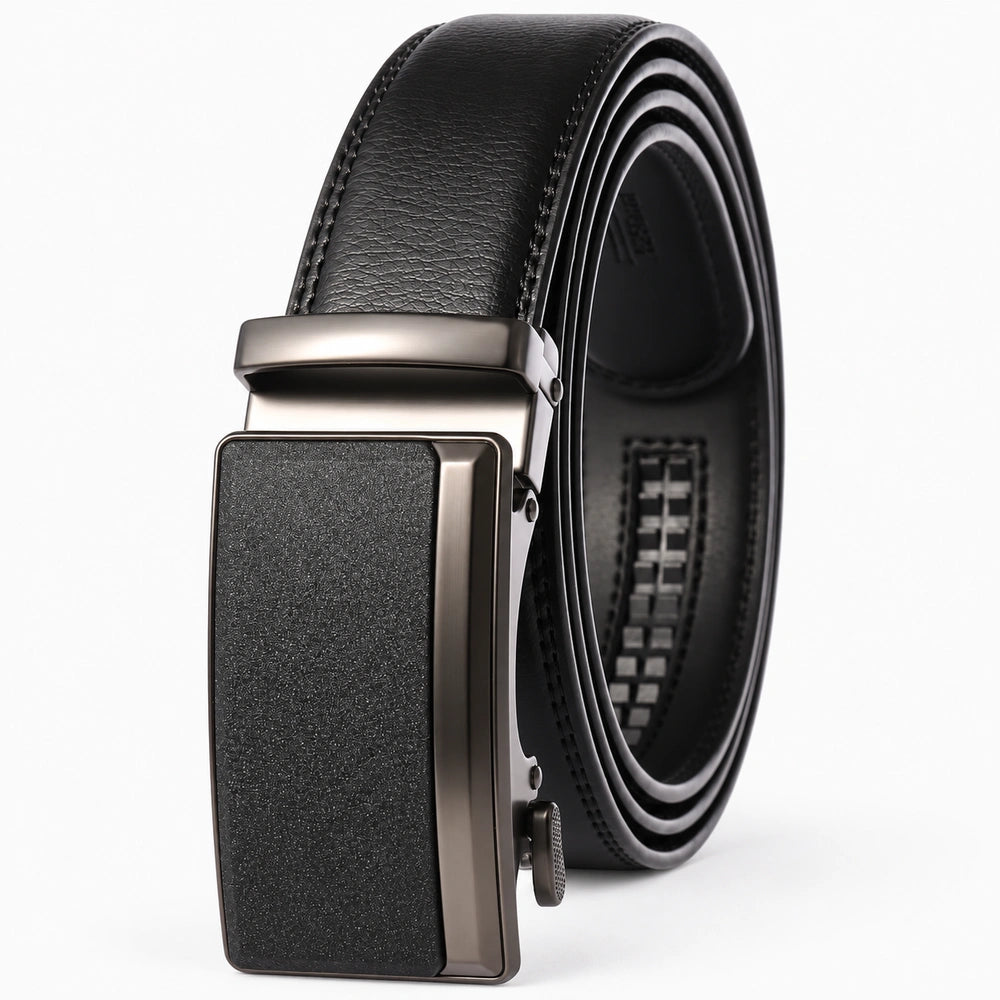 Ceinture Cuir Marron Boucle Automatique De Vachette Noire Homme Univers Ceinture