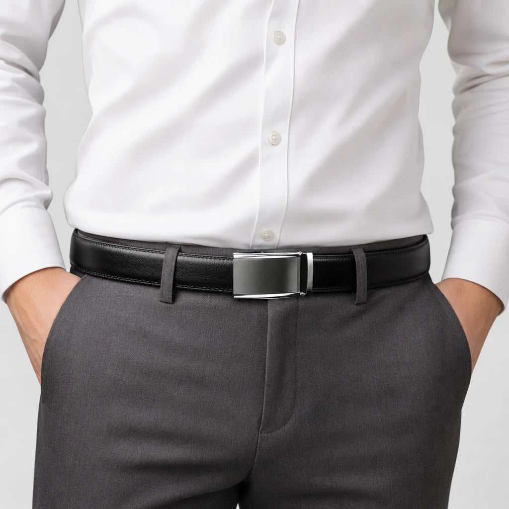 Ceinture De Sécurité Réglable Homme En Cuir De Vachette